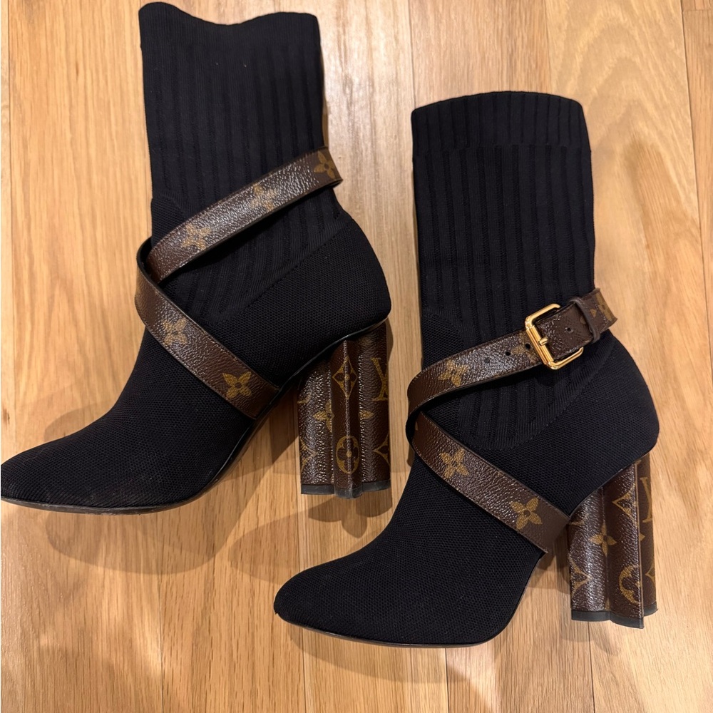 Louis Vuitton Monogrammed Sock Boots
